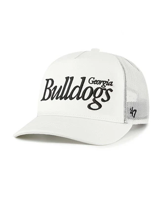 '47 Brand Men's and Women's Cream Georgia Bulldogs Foundation Script Adjustable Trucker Hat