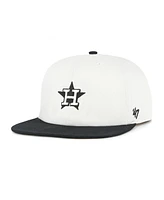 '47 Brand Women's White/Black Houston Astros Foundation Captain Snapback Hat