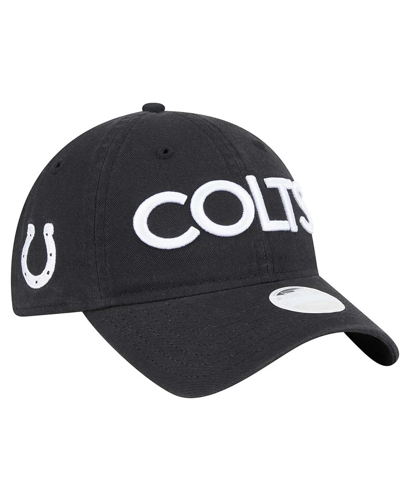 New Era Women's Black Indianapolis Colts Cece 9TWENTY Adjustable Hat