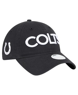 New Era Women's Black Indianapolis Colts Cece 9TWENTY Adjustable Hat