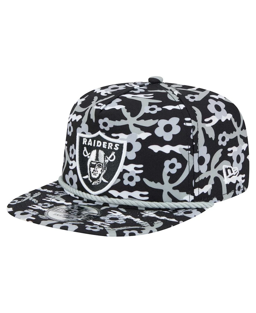 New Era Men's Black Las Vegas Raiders Wakey Wakey Golfer Snapback Hat