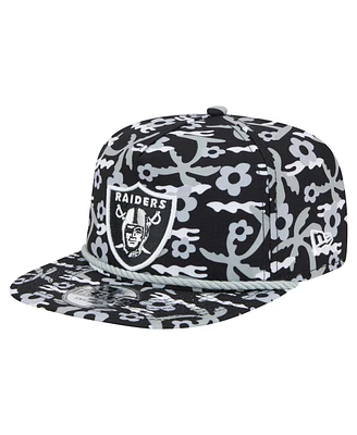 New Era Men's Black Las Vegas Raiders Wakey Wakey Golfer Snapback Hat