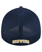 New Era Men's Navy Milwaukee Brewers Subtle Camo 39THIRTY Flex Hat