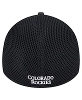 New Era Men's Black Colorado Rockies Subtle Camo 39THIRTY Flex Hat