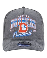 New Era Men's Black Denver Broncos Throwback Washed A-Frame 9FIFTY Snapback Hat