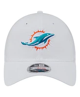 New Era Men's White Miami Dolphins Active Ripstop 9TWENTY Stretch Snap Hat