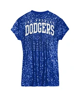 Outerstuff Big Boys and Girls Royal Los Angeles Dodgers V-Neck Sequin Dress
