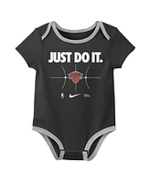 Nike Newborn 2-Pack Blue/Black New York Knicks Just Do It Bodysuit Set