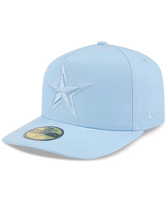 New Era Men's Light Blue Dallas Cowboys Color Pack A-Frame 59FIFTY Fitted Hat