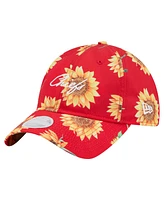 New Era Women's Red Kansas City Chiefs Adventure Sunflower 9TWENTY Adjustable Hat