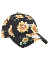 New Era Women's Black Cincinnati Bengals Adventure Sunflower 9TWENTY Adjustable Hat