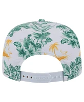 New Era Men's White Athletics Printed Island Golfer Snapback Hat