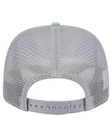 New Era Men's Light Blue/Gray Milwaukee Bucks Adventure Aloha Pattern 9SEVENTY Stretch-Snap Hat