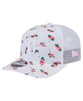 New Era Men's White Kansas City Royals Flamingo Mesh Back 9SEVENTY Stretch-Snap Hat