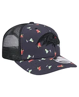 New Era Men's Navy/Black Baltimore Ravens Adventure Drinks Pattern 9SEVENTY Stretch Snap Hat