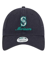 New Era Women's Navy Seattle Mariners Preppy Team 9TWENTY Adjustable Hat