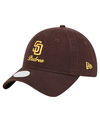 New Era Women's Brown San Diego Padres Preppy Team 9TWENTY Adjustable Hat