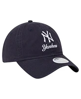 New Era Women's Navy New York Yankees Preppy Team 9TWENTY Adjustable Hat