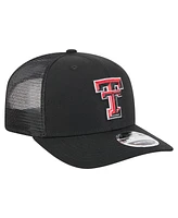 New Era Men's Black Texas Tech Red Raiders Primary 9SEVENTY Trucker Stretch Snap Hat