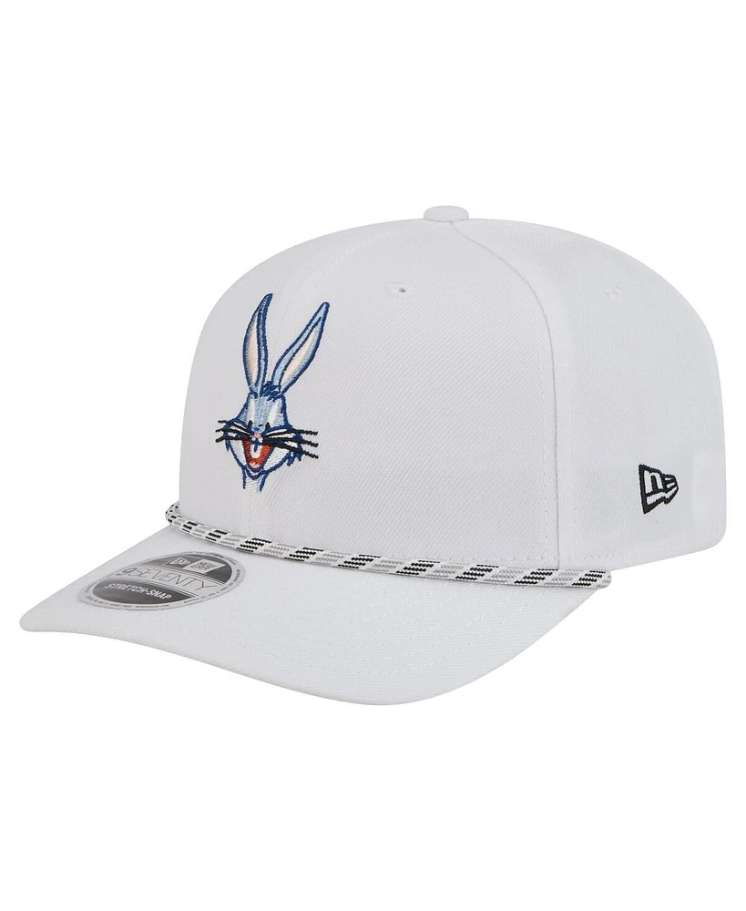 New Era Men's Bugs Bunny White Looney Tunes Rope 9SEVENTY Stretch-Snap Adjustable Hat