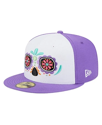 New Era Men's White/Purple Corpus Christi Hooks Copa de la Diversion 59FIFTY Fitted Hat