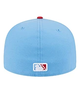New Era Men's Light Blue Corpus Christi Hooks Authentic Collection 59FIFTY Fitted Hat