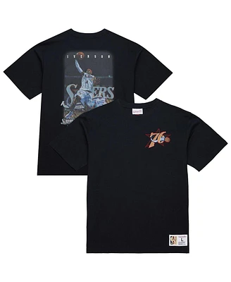 Mitchell & Ness Men's Allen Iverson Black Philadelphia 76ers Hardwood Classics Nba Legends T-Shirt