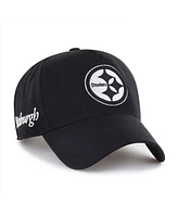 '47 Brand Men's Black Pittsburgh Steelers Foundation Offside Adjustable Hat