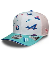 New Era Men's Pierre Gasly White/Aqua Alpine 2025 Miami Grand Prix Driver Number 9SEVENTY Adjustable Hat