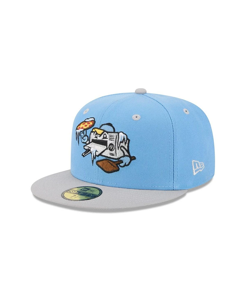 New Era Men's Light Blue Wisconsin Timber Rattlers theme Nights 59FIFTY Fitted Hat