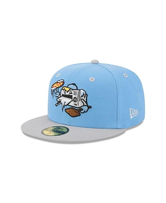 New Era Men's Light Blue Wisconsin Timber Rattlers theme Nights 59FIFTY Fitted Hat