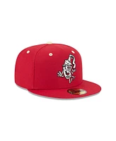 New Era Men's Red Rocket City Trash Pandas Theme Nights 59FIFTY Fitted Hat