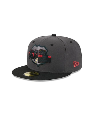 New Era Men's Gray Lehigh Valley IronPigs theme Nights 59FIFTY Fitted Hat