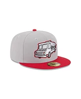 New Era Men's Gray Fresno Grizzlies theme Nights 59FIFTY Fitted Hat