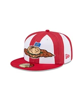 New Era Men's Red Fort Wayne Tin Caps Theme Nights 59FIFTY Fitted Hat