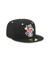 New Era Men's Black Erie SeaWolves theme Nights 59FIFTY Fitted Hat