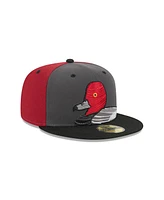 New Era Men's Gray Aberdeen IronBirds theme Nights 59FIFTY Fitted Hat