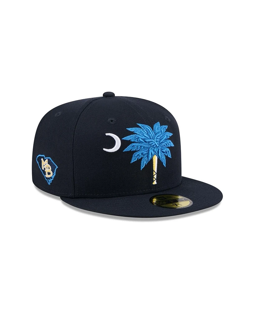 New Era Men's Navy Myrtle Beach Pelicans theme Nights 59FIFTY Fitted Hat