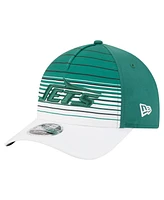 New Era Men's White/Green New York Jets Adventure Gradient 9FORTY M-Crown A-Frame Adjustable Hat