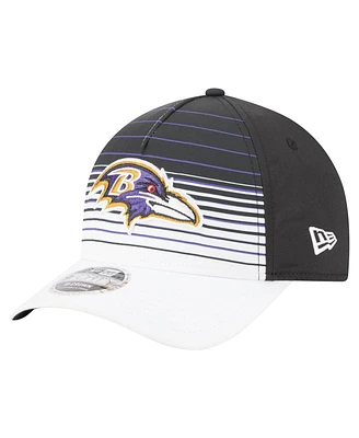 New Era Men's White/Black Baltimore Ravens Adventure Gradient 9FORTY M-Crown A-Frame Adjustable Hat