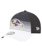 New Era Men's White/Black Baltimore Ravens Adventure Gradient 9FORTY M-Crown A-Frame Adjustable Hat