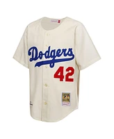 Mitchell & Ness Big Boys and Girls Jackie Robinson Cream Brooklyn Dodgers 1955 Authentic Jersey