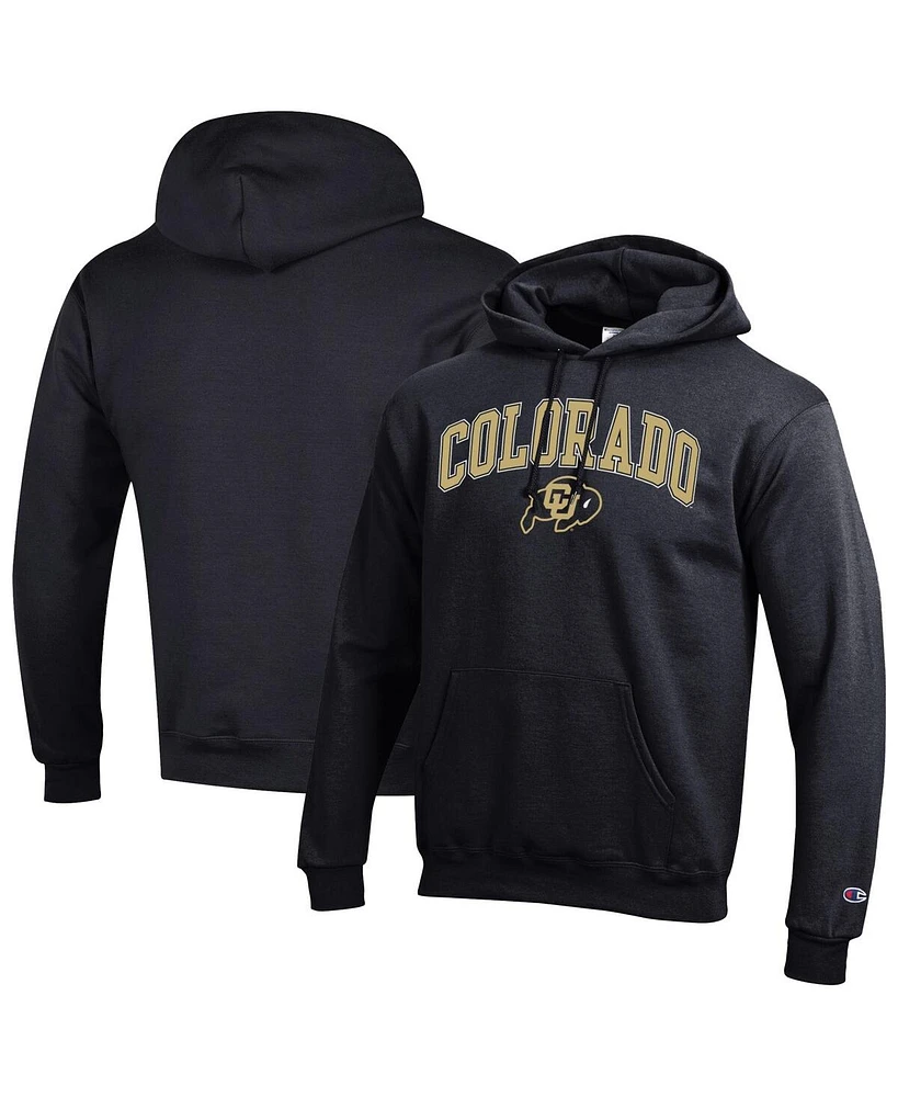 Champion Men's Black Colorado Buffaloes Arched Logo Fleece Pullover Hoodie