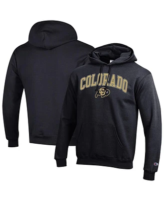 Champion Men's Black Colorado Buffaloes Arched Logo Fleece Pullover Hoodie