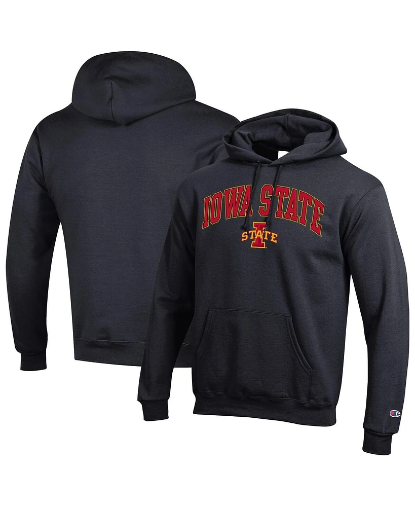 Champion Men's Black Iowa State Cyclones Arched Logo Fleece Pullover Hoodie