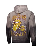 Sportiqe Men's and Women's Gray Rolling Stones x Los Angeles Lakers Collab Pullover Hoodie