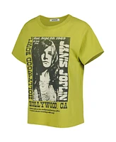 Daydreamer Women's Green Janis Joplin Graphic Tour T-Shirt