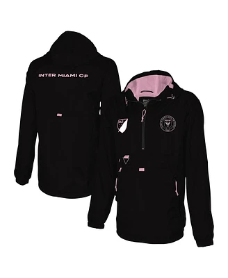 Stadium Essentials Men's Black Inter Miami Cf Compete Quarter-Zip Hoodie Jacket