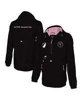 Stadium Essentials Men's Black Inter Miami Cf Compete Quarter-Zip Hoodie Jacket