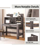 48 Inch Writing Computer Desk with Anti-Tipping Kits and Cable Management Hole